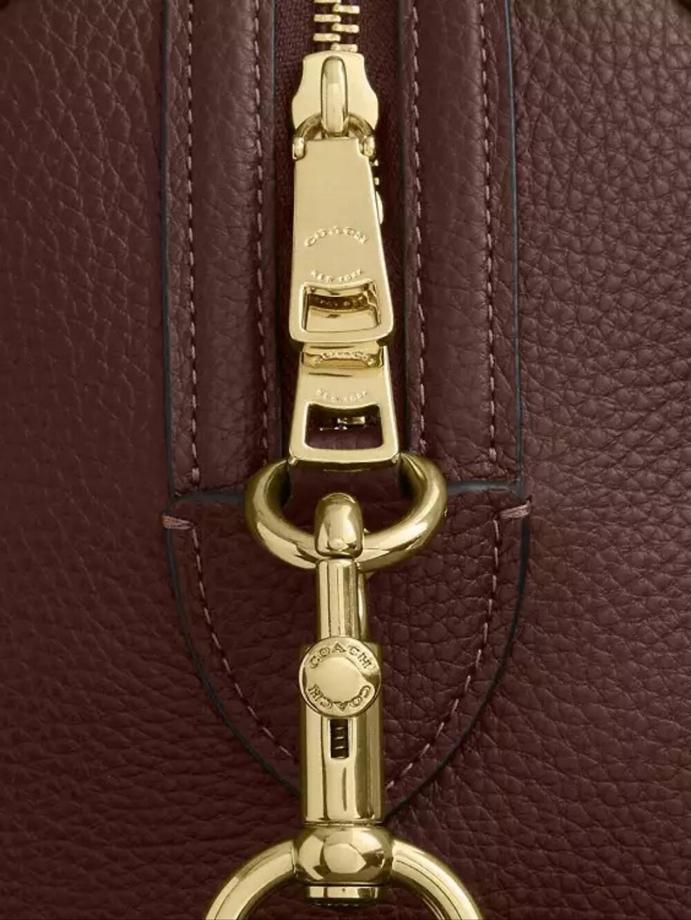 NWT! Coach Large Rowan Satchel In Gold/MAPLE 🍁 Style No. CES11 - Picture 7 of 11